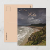 Rhossili Bay Wales Postkarte (Vorne/Hinten)