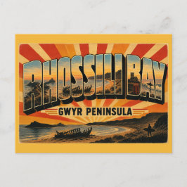 Rhossili-Bucht Gower-Halbinsel Beste Strand Wales  Postkarte