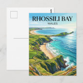 Rhossili-Bucht Wales Postkarte (Vorne/Hinten)