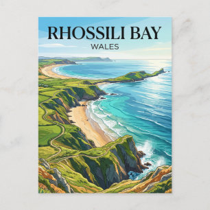 Rhossili-Bucht Wales Postkarte