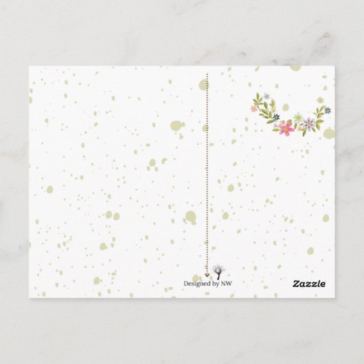 Rhubarb Cream Cake Rezept Postkarte (Rückseite)