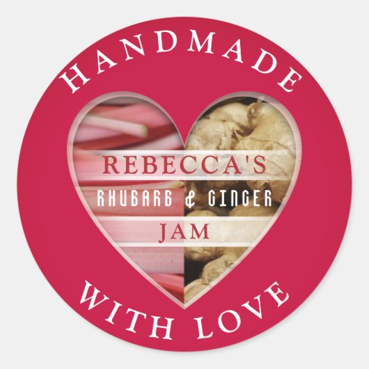 Rhubarb & Ginger Jam Runder Aufkleber (Vorderseite)