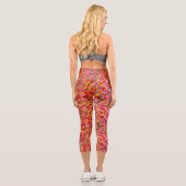 Rhubarb & Lemon Pie Capri Leggings (Rückseite)