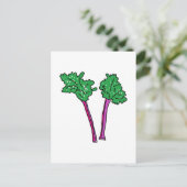 Rhubarb Postkarte (Stehend Vorderseite)