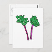 Rhubarb Postkarte (Vorne/Hinten)