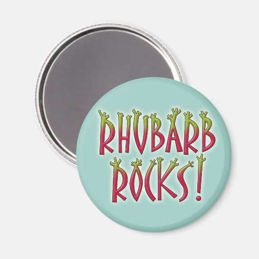 Rhubarb Rocks Magnet (Vorderseite/Rückseite)