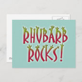 Rhubarb Rocks Postkarte (Vorne/Hinten)
