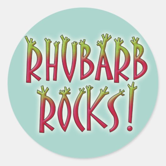 Rhubarb Rocks Runder Aufkleber (Vorderseite)