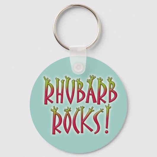 Rhubarb Rocks Schlüsselanhänger (Vorderseite)