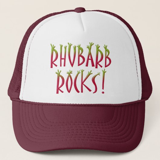 Rhubarb Rocks Truckerkappe (Vorderseite)