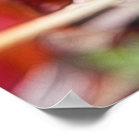 Rhubarb Sprouting im Frühjahrsgarten Poster (Ecke)