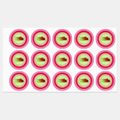 Rhubarb Stalks Homemade Pie aus der Küche Etiketten (Blatt)