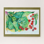 Rhubarb und Himbeeren Puzzle (Horizontal)