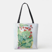 Rhubarb und Himbeeren Tote Tasche (Rückseite)