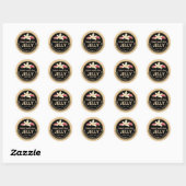 Rhubarb Vanilla Bean Jelly Classic Round Sticker (Blatt)