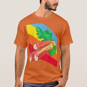 Rhubarb Vegetables Lebensmittel Vegan Vegetarisch T-Shirt