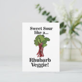 Rhubarb Veggie Food Funny Postkarte (Stehend Vorderseite)