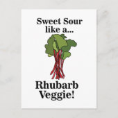 Rhubarb Veggie Food Funny Postkarte (Vorderseite)