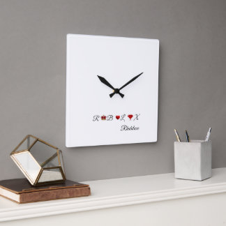 Rhubiluxe  quadratische wanduhr