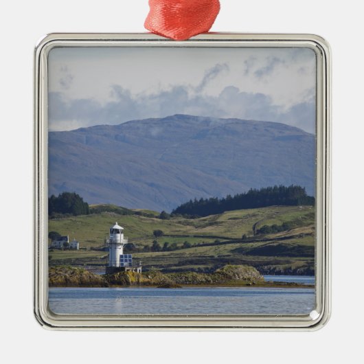 Rhue Leuchtturm Silbernes Ornament (Vorne)