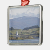 Rhue Leuchtturm Silbernes Ornament (Links)