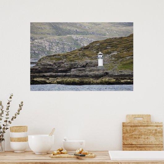 Rhue Lighthouse Along The Coast Poster (Küche)