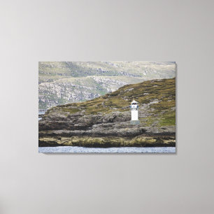 Rhue Lighthouse entlang der Küste Leinwanddruck
