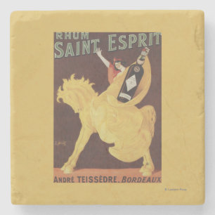 Rhum Saint Esprit - Andre Teissedre Werbung Steinuntersetzer