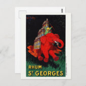 Rhum St. Georges Vintages Werbeplakat 1926 Postkarte (Vorne/Hinten)