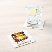 Rhum und Sunshine Rechteckiger Pappuntersetzer (Vor Ort)