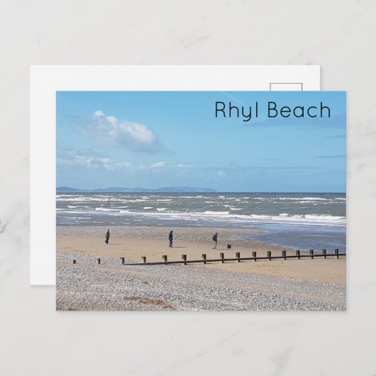 Rhyl Beach Postkarte (Vorne/Hinten)