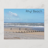 Rhyl Beach Postkarte (Vorderseite)