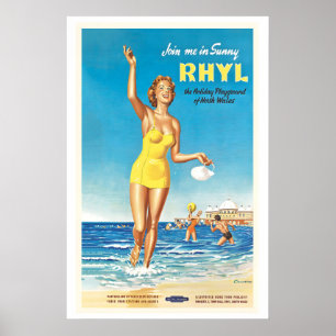 Rhyl Das Ferienparadies von Nordwales Vintage Poster