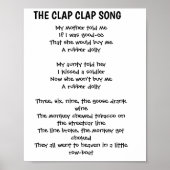 RHYME SONG CLAP CLAP POSTER (Vorne)