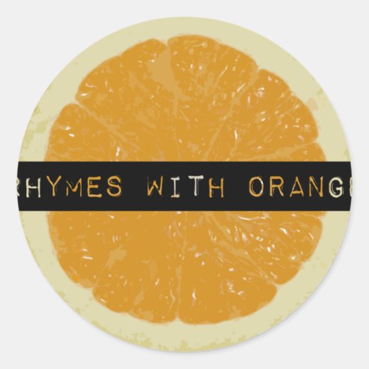 Rhymes mit Orange Stickers (Vorderseite)