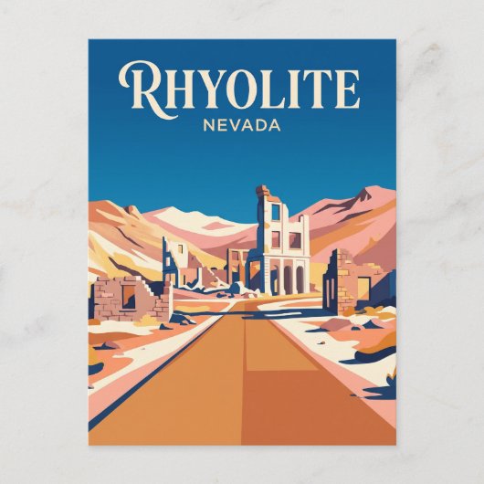 Rhyolite USA Postkarte (Vorderseite)