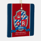 Rhys-Name bedeutet Wappen Adlerroter Brauch Keramikornament (Rechts)