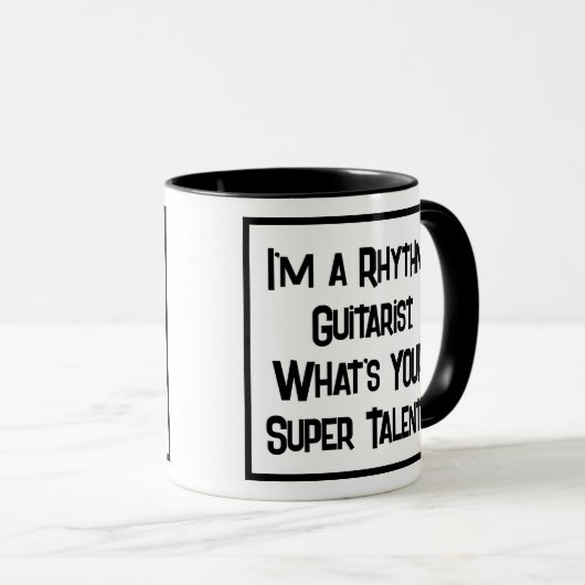 Rhythm Gitarrist Super Talent. Zwei Tone-Kaffee-Ta Tasse (VorderseiteRechts)