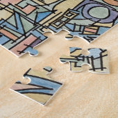Rhythm In Blue-Modern Bauhaus Geometric Art Puzzle (Seite)