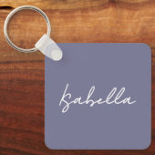 Rhythm Lila Solid Schlicht Color Personalisierter Schlüsselanhänger (Vorderseite)