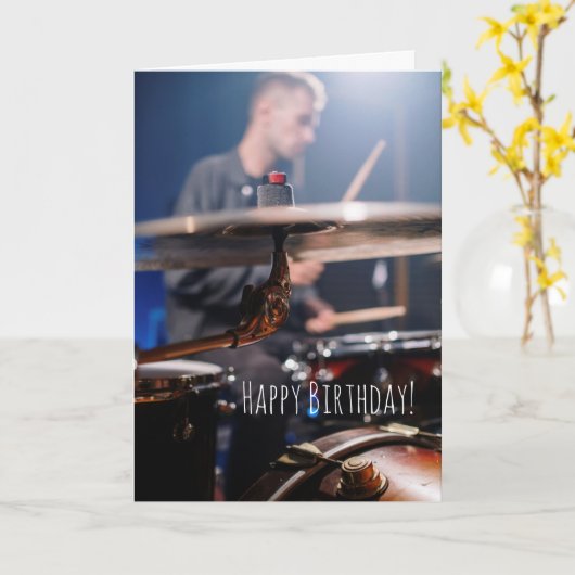 Rhythm Method Funny Drummer Percussionist Birthday Karte (Gelbe Blume)