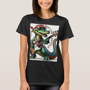 Rhythm Reptile Alligator Gitarristin Frau Öko-T T-Shirt