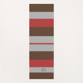 Rhythm Stripes Horizontal Lines Gray Red Brown Yogamatte (Vorderseite)