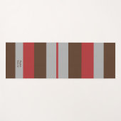 Rhythm Stripes Horizontal Lines Gray Red Brown Yogamatte (Vorderseite (Horizontal))