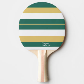 Rhythm Stripes Lines Green Gold White Tischtennis Schläger