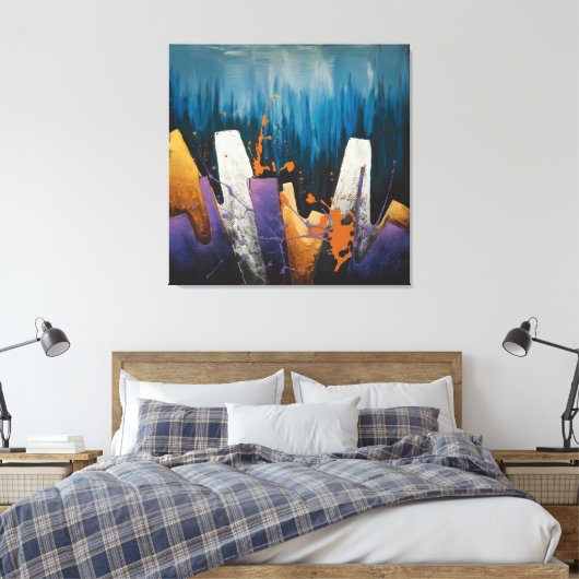 "Rhythmen der urbanen Skyline" 🎨 🌆 Leinwanddruck (Insitu (Schlafzimmer))