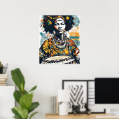 Rhythmen ihrer Wurzeln - Afrozentrisches Trommel & Poster (Heimbüro)