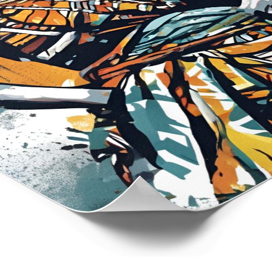 Rhythmen ihres Geistes - afrikanische Drummerweibl Poster (Ecke)