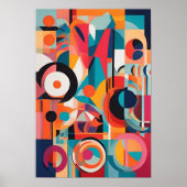 Rhythmen in Bewegung: Abstrakte Geometrie Poster (Vorne)