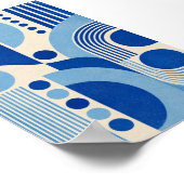 Rhythmen in Blau Kunstprint Poster (Ecke)
